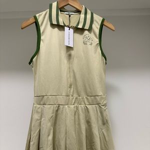 NWT $128 WEWOREWHAT Tennis Club Collared Sleeveless Dress Womens Size Large